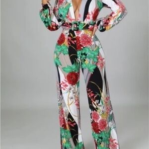 New Elegant Floral Women's Jumpsuit